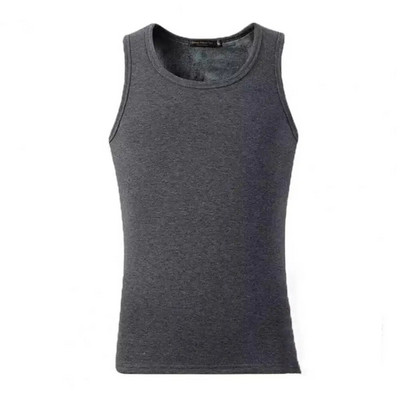 Мъжки потник Мъжки зимен потник Мека термична мъжка жилетка Slim Fit Еластично дъно за есен/зима Домашно облекло Потник за топлина