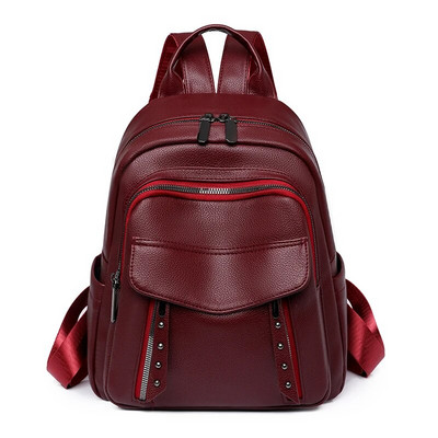 Modna ženska torba Visokokvalitetna mekana kožna torba za knjige velikog kapaciteta Protuprovalni putni ruksak Ležerne torbe na rame Mochila