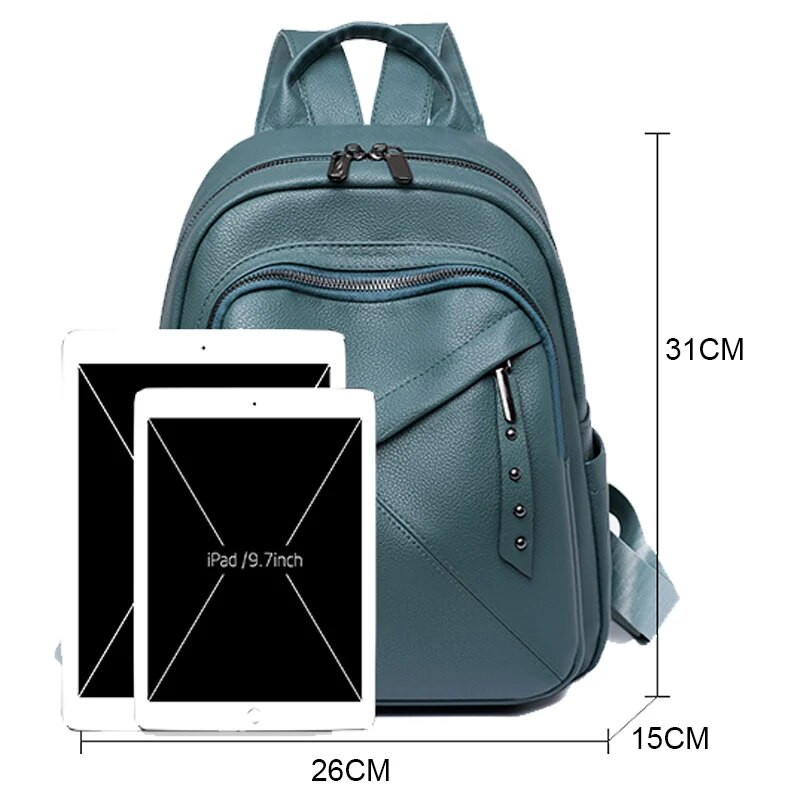 Modna ženska torba Visokokvalitetna mekana kožna torba za knjige velikog kapaciteta Protuprovalni putni ruksak Ležerne torbe na rame Mochila