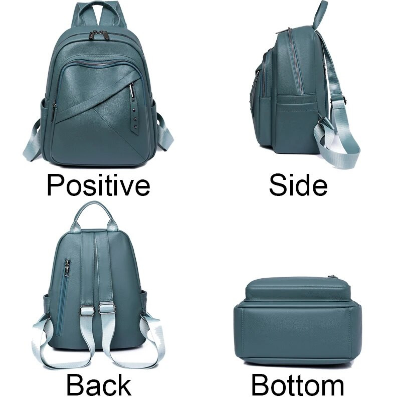 Modna ženska torba Visokokvalitetna mekana kožna torba za knjige velikog kapaciteta Protuprovalni putni ruksak Ležerne torbe na rame Mochila