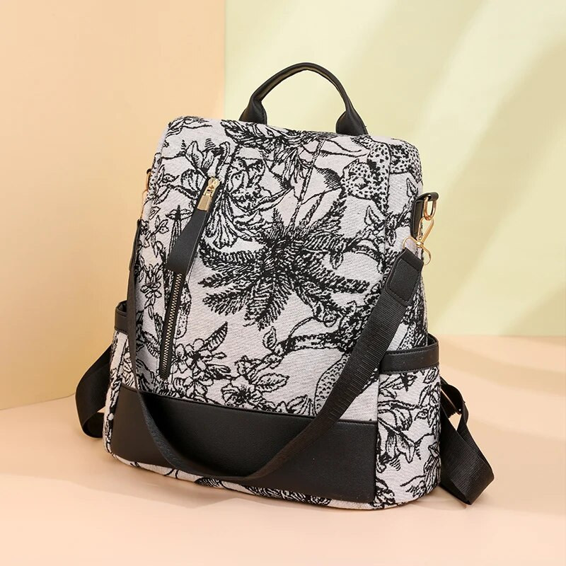 Divat lopásgátló női hátizsák Tartós nylon stílusú vászon iskolai hátizsák Csinos lány iskolai hátizsákok Női utazó hátizsákok