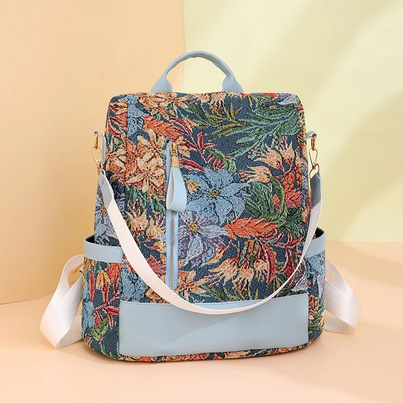 Divat lopásgátló női hátizsák Tartós nylon stílusú vászon iskolai hátizsák Csinos lány iskolai hátizsákok Női utazó hátizsákok