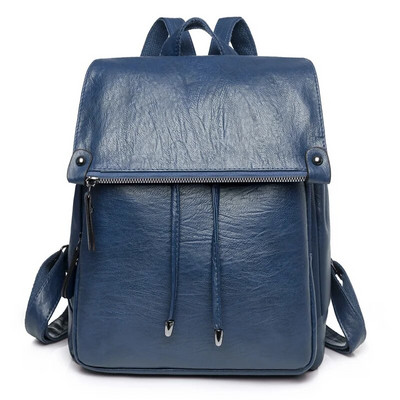 Γνήσιο σακίδιο πλάτης από μαλακό δέρμα για γυναίκες Μόδα αντικλεπτική τσάντα ταξιδιού Casual Lides Τσάντες ώμου Σχολική τσάντα Sac A Dos