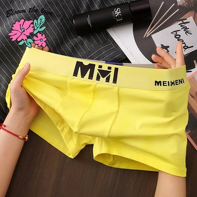 [Bloom the love] Модно плътно памучно бельо Men Boxer Homme Mens Boxers Panties Man Cuecas Masculina Boxershorts M-3XL H008