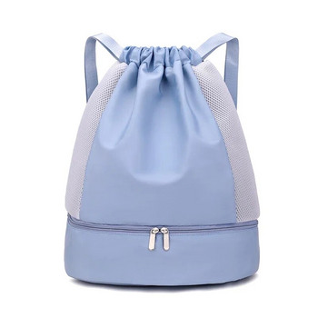 Чанти за жени 2023 Нова модна раница с шнур против кражба и заден цип пачуърк, ежедневна ученическа чанта за едно момиче