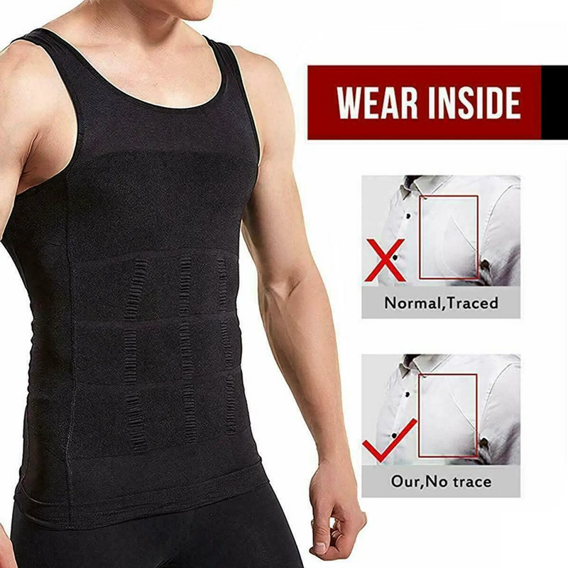 Reduktivni pojas Muškarci za mršavljenje Body Shaper Skinny Compression Shirt Muško donje rublje Vezivo za abdominalno sagorijevanje masti za muškarce Steznik za muškarce