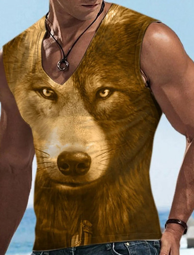 Nova muška majica kratkih rukava 3D Saint Beast Cat majica s printom 2023. Gornja ljetna majica s V-izrezom Ležerna muška sportska odjeća kratkih rukava Four Seasons