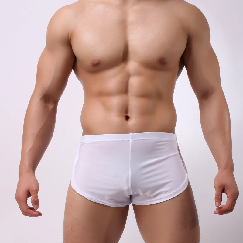 Marka Muško donje rublje Boksačice Muške gaćice Prozračne najlonske svilene muške gaćice Gaćice Muško Cuecas Gay donje rublje Bokserice C802