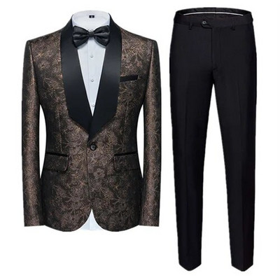 (Blejzer + hlače) Modni muški komplet od 2 komada vjenčanica Crno Crveno Plavi Muški smoking za poslovne društvene zabave Uska odjeća