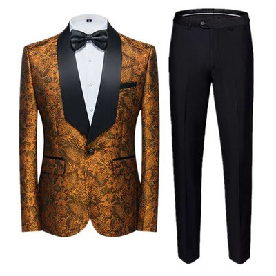 (Blejzer + hlače) Modni muški komplet od 2 komada vjenčanica Crno Crveno Plavi Muški smoking za poslovne društvene zabave Uska odjeća