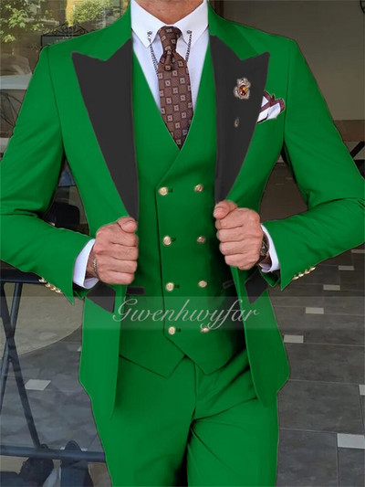 „Gwenhwyfar“, 2023 m. karštas išpardavimas, vienpusis jaunikis persikų / levandų jaunikis smokingas, juodas viršus atvartas, vyriški kostiumai vestuvėms geriausio vyro švarkas