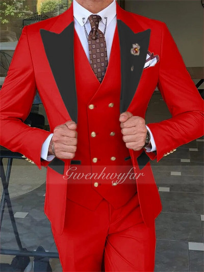 „Gwenhwyfar“, 2023 m. karštas išpardavimas, vienpusis jaunikis persikų / levandų jaunikis smokingas, juodas viršus atvartas, vyriški kostiumai vestuvėms geriausio vyro švarkas