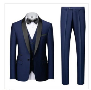 Qj Cinga márka férfi tiszta színű üzleti bankett öltöny 3 darab divat férfi esküvői parti vőlegény szmoking ruha nagy méretű 6XL