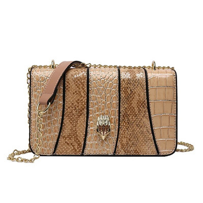 2024 m. Naujas universalus peties krepšys Eagle Head Snake Splicing Design Madingas grandinės sankabos krepšys Paprastas skersinis krepšys važiuojant į darbą ir atgal