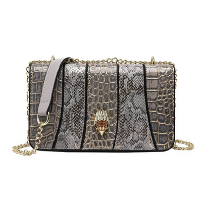 2024 m. Naujas universalus peties krepšys Eagle Head Snake Splicing Design Madingas grandinės sankabos krepšys Paprastas skersinis krepšys važiuojant į darbą ir atgal