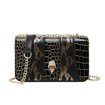 2024 m. Naujas universalus peties krepšys Eagle Head Snake Splicing Design Madingas grandinės sankabos krepšys Paprastas skersinis krepšys važiuojant į darbą ir atgal