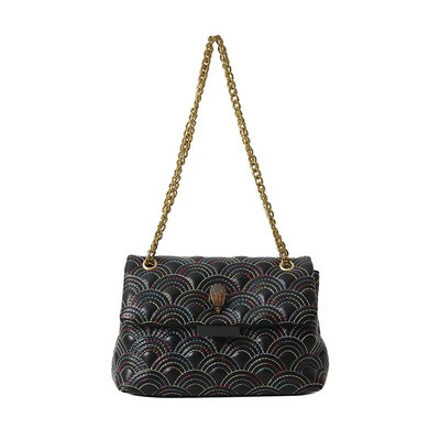 Modna mala četvrtasta torba s duginim lancem Ženska torba preko ramena Vintage torba s orlovskom glavom Raznovrsni dizajn konca za vezenje