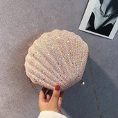 Ženske torbice na rame Shell torba lanac Slatke šljokice Mala torbica telefon torbica za novac Zip torbice preko ramena za žene Bolsa Feminina