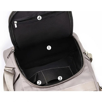 Дамска водоустойчива туристическа раница от плат Оксфорд Найлонова чанта за двойно рамо против кражба 2023 г. Нови модни училищни чанти за тийнейджърки