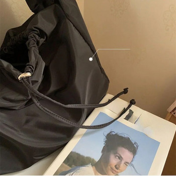 Дамска чанта Нова найлонова кофа Модна плътна цип МЕКА Чанта през рамо Портмонета и чанти Луксозна дизайнерска черна чанта сумка