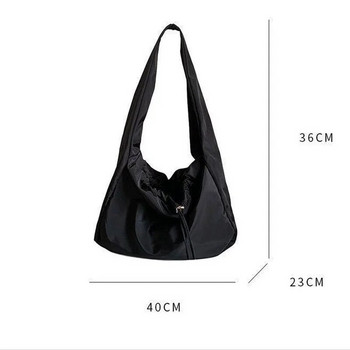 Дамска чанта Нова найлонова кофа Модна плътна цип МЕКА Чанта през рамо Портмонета и чанти Луксозна дизайнерска черна чанта сумка