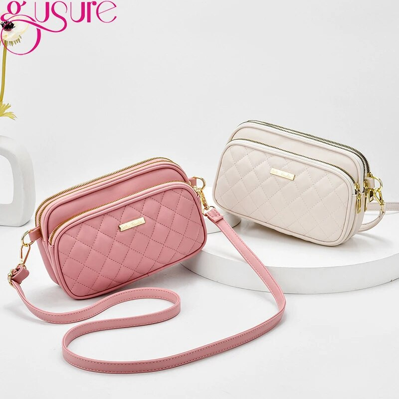 Gusure Modne prošivene torbe na rame preko ramena za žene Luksuzna dizajnerska školjkasta torbica Ženska mala clutch torbica bolsa