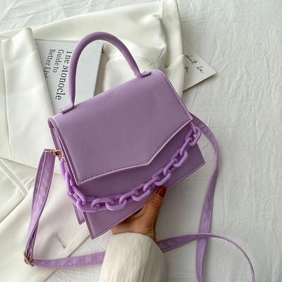 Női táska lánc kis négyzet alakú táska 2023 új divat, keresztben vállt táska nyár divatos női kézitáska cukorka színe