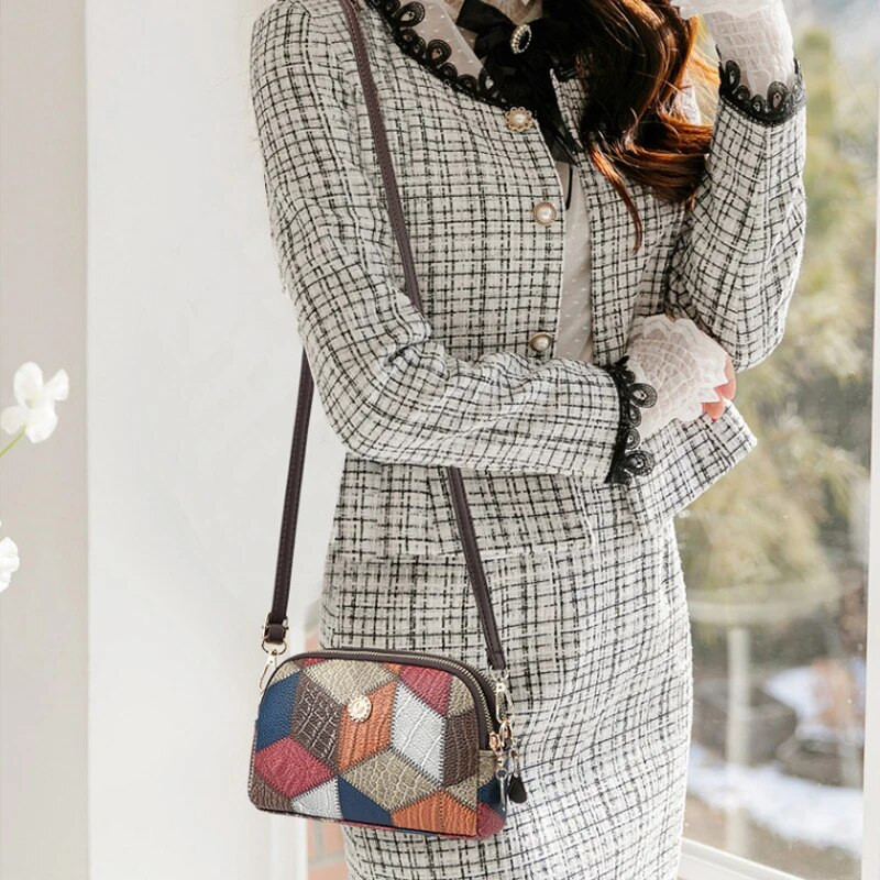 Naiste käekotid Kvaliteetne Pu-nahast Crossbody kott Pehme naiste luksusliku disainiga trükitud õlakott Tepitud kestakott