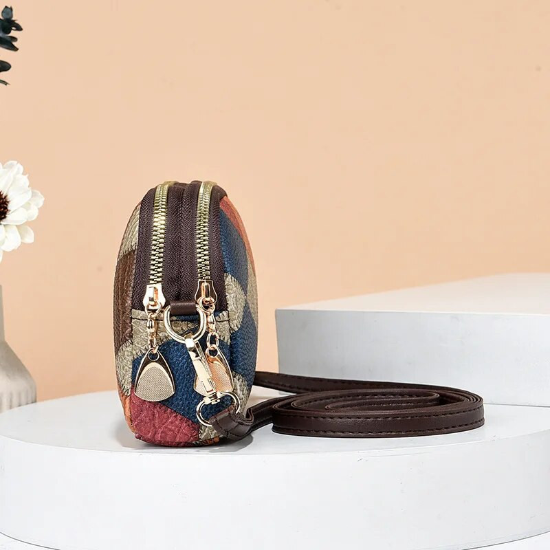 Naiste käekotid Kvaliteetne Pu-nahast Crossbody kott Pehme naiste luksusliku disainiga trükitud õlakott Tepitud kestakott