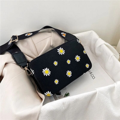 Nova modna ženska torba Torba na rame s tratinčastim uzorkom Ručna torba Mala četvrtasta torba s printom Tote Klasične elegantne torbe na rame preko ramena