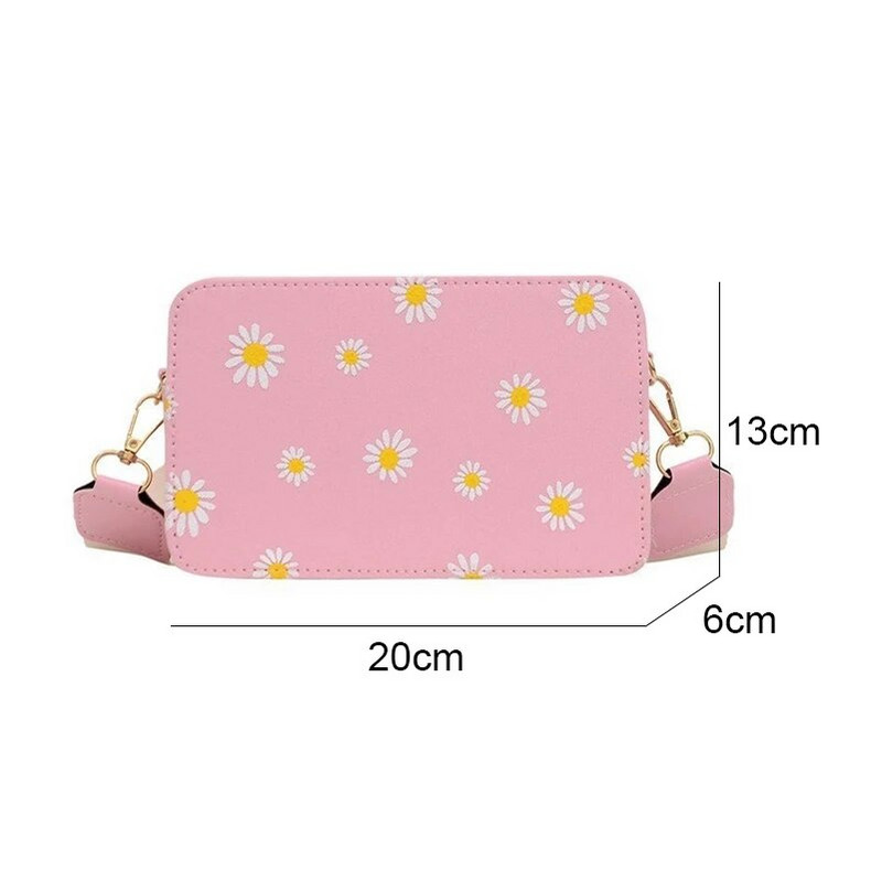 Nova modna ženska torba Torba na rame s tratinčastim uzorkom Ručna torba Mala četvrtasta torba s printom Tote Klasične elegantne torbe na rame preko ramena