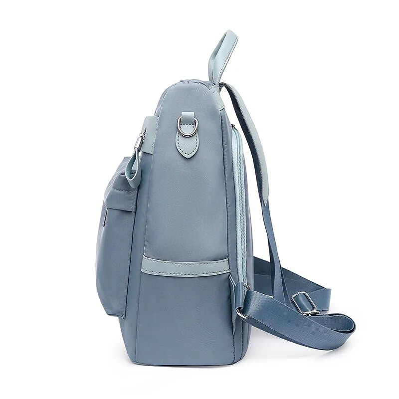 TRAVEASY laisvalaikio Oksfordo moterų kuprinė, maža kelių kišenių moteriška pečių krepšys Preppy stiliaus paauglių mergaičių nuo vagystės mėlyna kuprinė