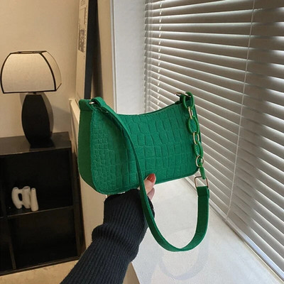 Modne torbe na rame od filca za žene Ženska subaksilarna torba Dizajn napredne teksture Ručne torbice ispod pazuha Torbice polumjesečasta sedlasta torba