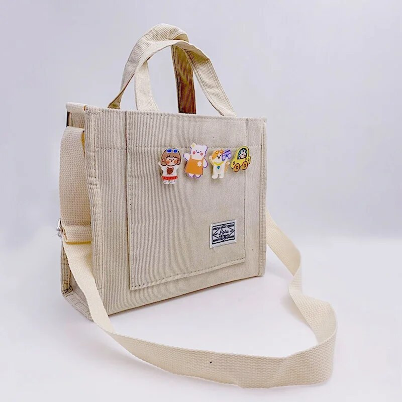 Moteriškas velvetinis užtrauktuku peties krepšys Maža medvilninė drobinė rankinė Laisvalaikio nešiojimo moteriškas ekologiškas krepšys senoviniai pasiuntinių krepšiai