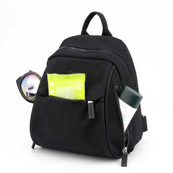 Офис дамска раница с много джобове през рамо Пътна чанта за съхранение Мини дамски раници против кражба Водоустойчива найлонова малка чанта