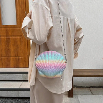 Μόδα γυναικείες τσάντες ώμου Κέλυφος αλυσίδα Τσάντα χαριτωμένη PU δερμάτινη μικρή τσάντα Τηλέφωνο πουγκί χρήματα με φερμουάρ Τσάντες χιαστί για γυναίκες
