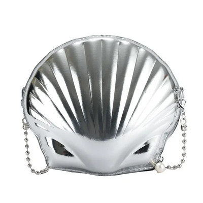 Modne ženske torbice na rame Shell Bag Lanac Slatka PU kožna mala torbica Telefonska torbica s patentnim zatvaračem Torbe preko ramena za žene