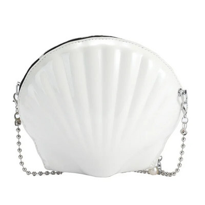 Modne ženske torbice na rame Shell Bag Lanac Slatka PU kožna mala torbica Telefonska torbica s patentnim zatvaračem Torbe preko ramena za žene