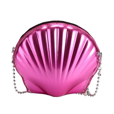 Modne ženske torbice na rame Shell Bag Lanac Slatka PU kožna mala torbica Telefonska torbica s patentnim zatvaračem Torbe preko ramena za žene