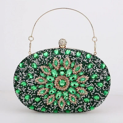 Ženska večernja torba Modna nova svečana ručna torba s umetnutim dijamantima suncokreta Haljina Večernja luksuzna torba