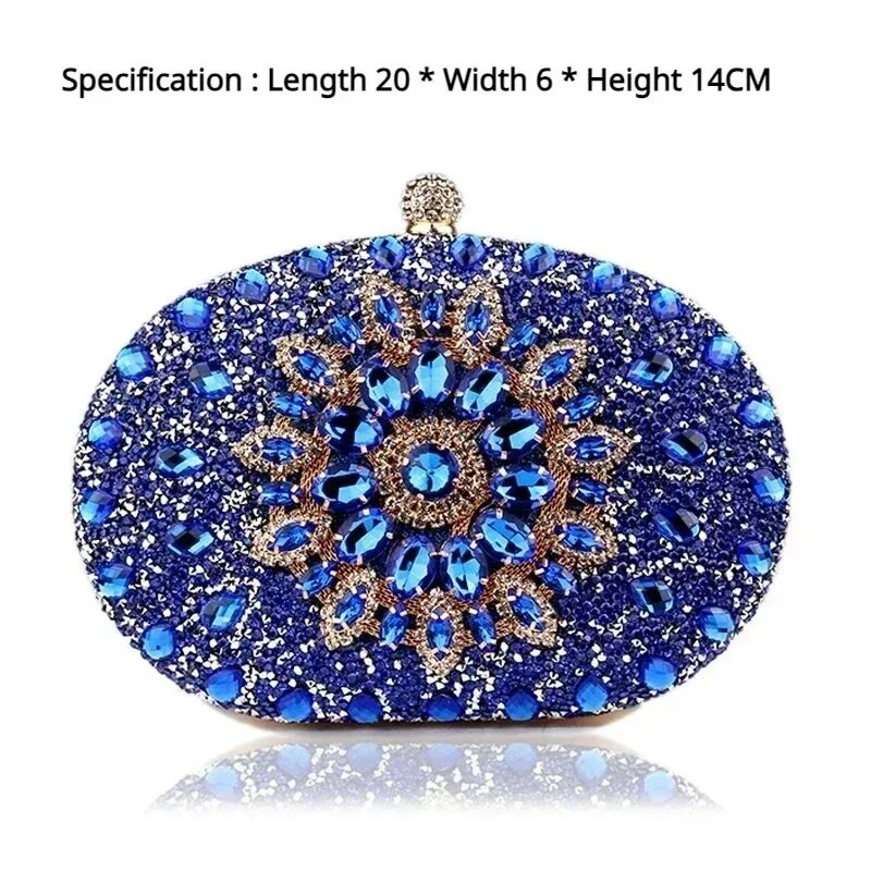 Ženska večernja torba Modna nova svečana ručna torba s umetnutim dijamantima suncokreta Haljina Večernja luksuzna torba