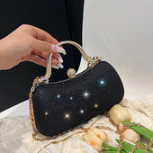 New Arrival Trend Esti Clutch táskák Női Shinny Clutch pénztárca Kristály Esküvői Exquisite láncos váll kézitáskák