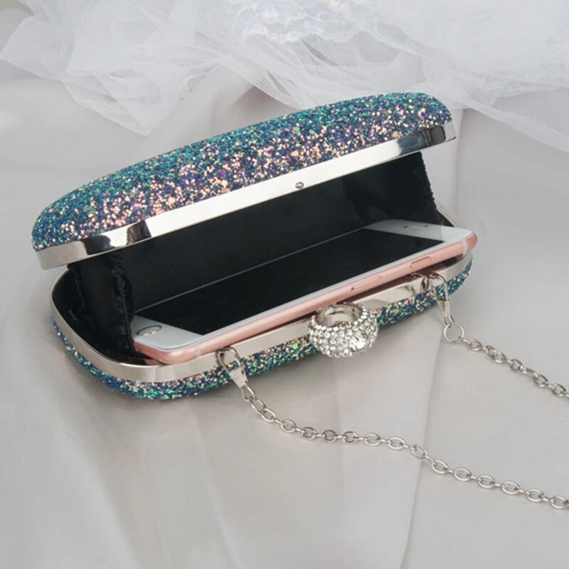 Õhtune roosa siduri rahakott Naiste Blingi litritega käekotid 2023 Uus moekunstnik Luksuslik telefonikott Crossbody Väike disainkott