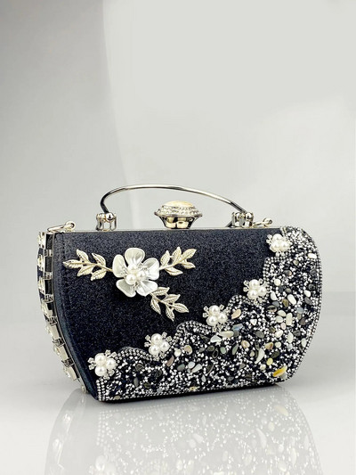 Uus riistvara teemantlillekaunistus õhtusöögiõhtu õhtukleit Elegance käeshoitav naistekott
