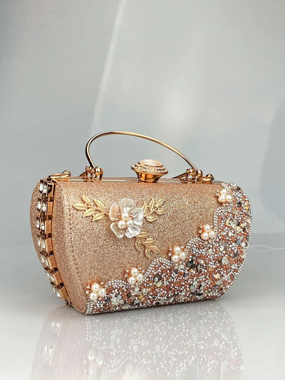 Uus riistvara teemantlillekaunistus õhtusöögiõhtu õhtukleit Elegance käeshoitav naistekott