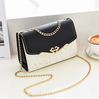 Modna ženska torba na rame Messenger torba Metalni šljokičasti lanac Crossbody telefonske torbe Ženske luksuzne dizajnerske ulične četvrtaste torbe