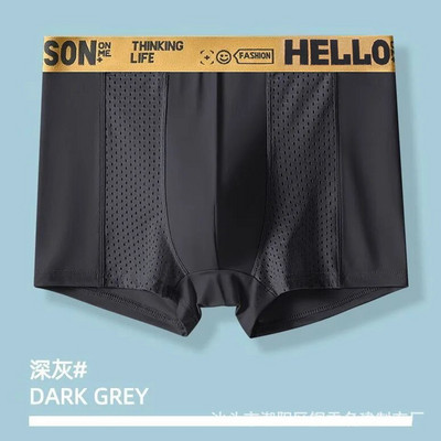 Vyriški ledo šilko tinklelio apatiniai Antibakterinis kvėpuojantis bokseris Didelės kelnaitės šortai Vyriškos kelnaitės bokseriai Vyriški