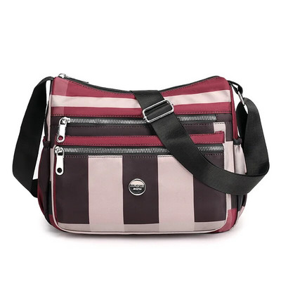Prugaste torbe na rame za žene Vodootporne Crossbody Ležerna višenamjenska torba za kupnju velikog kapaciteta Ženska džepna torba