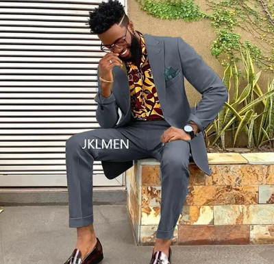 Dizajnerski vjenčani smokingi za mladoženje, uski krojevi, muška odijela, kompleti od 2 komada, sakoi, formalno odijelo sa šiljcima i reverima, sa jaknom i hlačama