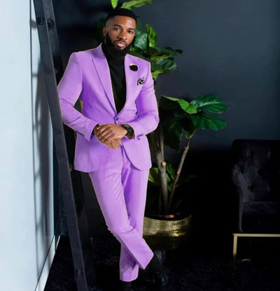 Meeste kollased ülikonnad, ühe rinnaga, ühe rinnaga, pidulikud peorõivad, 2 osa Trajes De Boda Para Hombre Completos